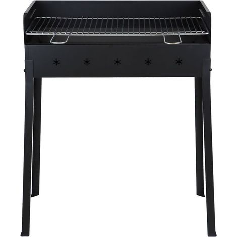 Barbecue a carbone in acciaio nero (1/4)
