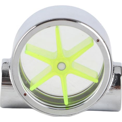 Indicateur de Débit pour Circuit de Refroidissement Liquide PC G1/4 Femelle, avec Turbine Verte en Acrylic (1/5)