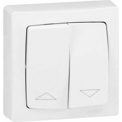Legrand – Interrupteur saillie pour volets roulants – Appareillage complet blanc – Compatible tous types de volets – Installation facile (1/6)
