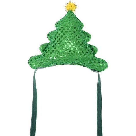 Bandeau de Noël pour animaux de compagnie - Motif bois de renne/sapin de Noël - Accessoires pour chiens - Décoration de Noël pour les fêtes - Sapin de Noël (1/5)