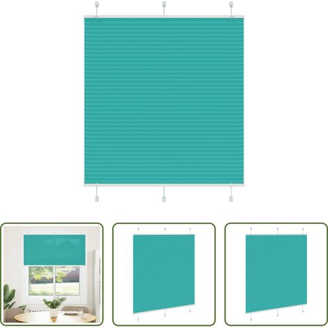 vidaXL Sichtschutz -  Plissee Petrolgrün 120x100 cm Stoffbreite 119,4 cm Polyester (1/5)
