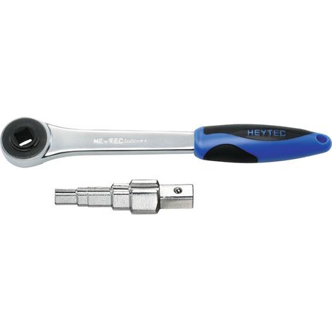 HEYCO Universal-Heizkörperventilschlüssel Set mit Umsteckknarre, Typ: 1/2 (1/4)