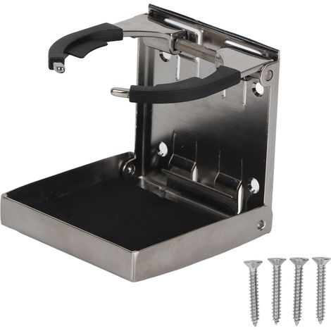 Porte-gobelet pliable en acier inoxydable pour bateau, yacht, voiture - support de verre à eau (1/5)