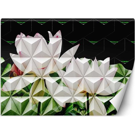 Carta Da Parati, Fiore di loto geometrico - 300x210 (1/5)