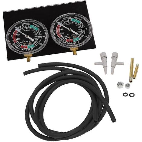 1 kit de synchroniseur de carburateur de moto avec manomètres à dépression et équilibreur // Noir (1/5)