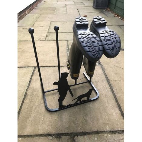 2 Pair Boot Rack - Gun Down - Steel - L30.4 x W38 x H48.3 cm - Black