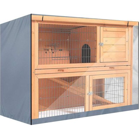 Couverture pour Cage à Lapins - Imperméable Anti-poussière UV Résistant Pluie - Compatible Hutch 4 Pieds - Pour Lapins Cochons d'Inde Poulets - 1 Pièce (1/5)