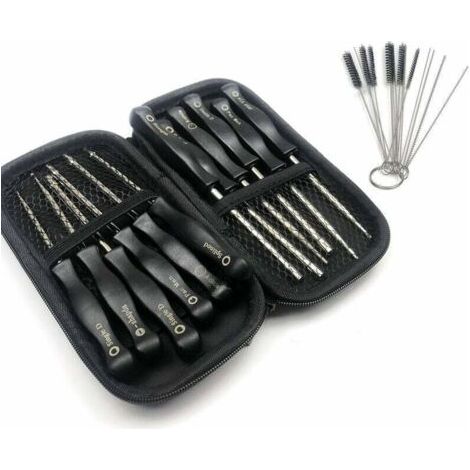 12-piece carburetor adjustment tool set + zippered bag + brush (1/5)