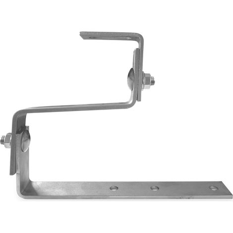 Staffa a doppia regolabile in acciaio inox per tetto con coppo, lunghezza 380 mm (1/5)