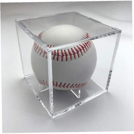 Base d'affichage de baseball Acrylique Porte-rangement transparent transparent UV Protéger cube avec stand (1/3)