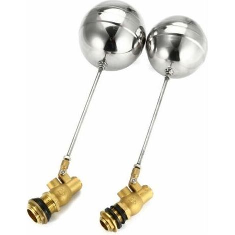 Robinet flotteur en laiton et acier inoxydable 1/2 pouce pour remplissage automatique de cuves, abreuvoirs et réservoirs d’eau ou d’alimentation pour bovins (1/4)
