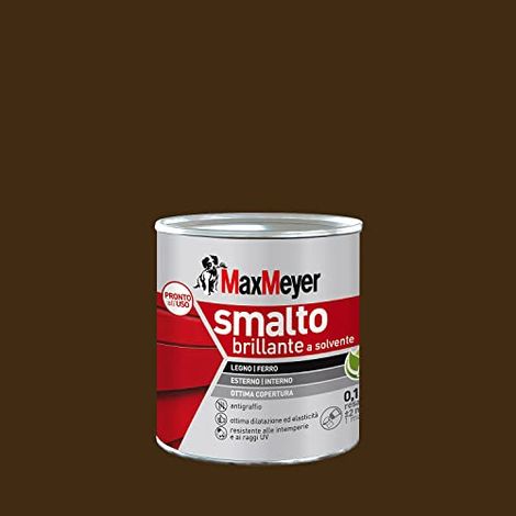 MaxMeyer Smalto a Solvente Brillante Testa di Moro R8017 0,125 l (1/4)