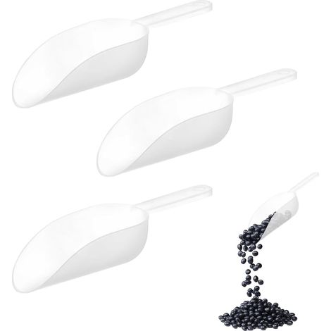 Lot de 3 palettes multifonctions en plastique – Ustensiles de cuisine pour farine, glace, nourriture pour chiens et chats – Spatule adaptée pour cuisine et restaurant (1/5)