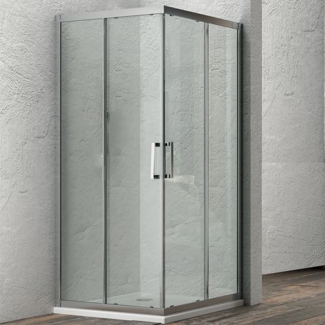 Box cabina doccia angolare corner due ante scorrevoli cristallo temprato alta qualità misure 67-69x67-69xh195 cm trasparente - confezione 1 (1/4)