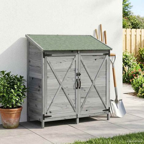 vidaXL  Garden Shed  Grey 106 x 56 x 113.5 cm Engineered Wood
