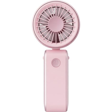 Mini ventilateur USB 3 vitesses – Autonomie 1-3h, silencieux – Main ou suspension – Rose (1/5)