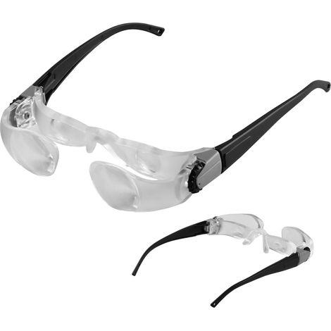 Loupes pour la lecture réglable 4x - Lunettes anti-reflet - Pour personnes âgées presbytes, regarder la télévision - Pour lecture basse vision, pêche (1/5)
