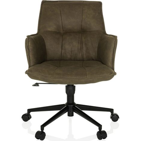 [NEUWERTIG] B-Ware HJH LIVING Bürostuhl SOLAO LIFE Stoff grün mit Armlehnen und Rollen (1/2)
