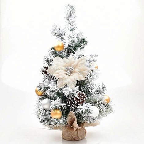 30 cm Schneeflocken-Weihnachtsbaum, künstlicher Mini-Weihnachtsbaum, kleiner Weihnachtsbaum, Tisch-Weihnachtsbaum, Feiertagsdekoration für Zuhause, Büro, Party (1/4)