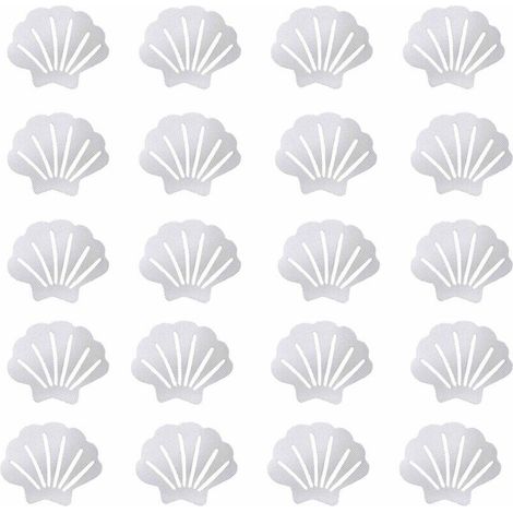 Lot de 20 autocollants antidérapants pour douche, bandes de sécurité antidérapantes pour baignoires et salles de douche, bandes adhésives, imperméables, transparentes.