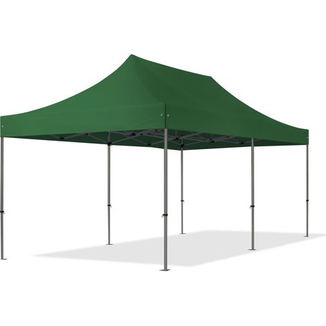 3x6m gazebo pieghevole, PREMIUM acciaio, verde scuro (1/5)