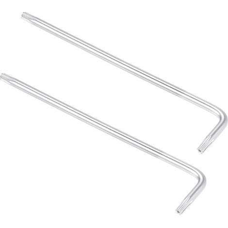 2 Pcs T10 Tamper Proof Torx Star Key 3.8 inch Long Arm (1/5)