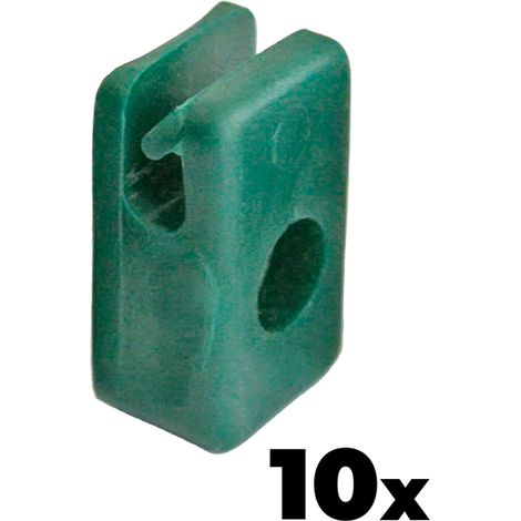Halterung Strend Pro METALTEC 1, Führungs-, für Spanndraht, mit Schraube, grün, Pack. 10 Stk.