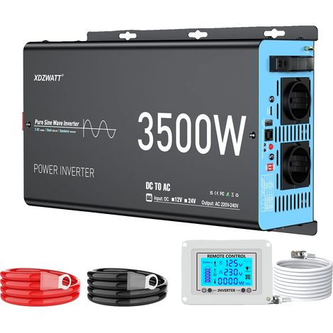 Inversor, potencia nominal 3500W, función de control remoto, 12V 3500W (7000W de pico) (1/5)