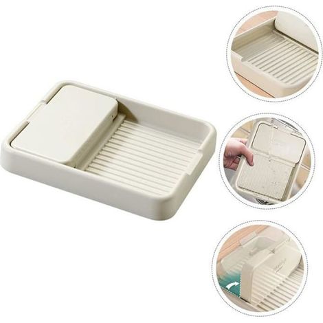 Support de rangement pour couvercles de casseroles, support antidérapant pour spatules, ustensiles de cuisine (blanc) (1/4)