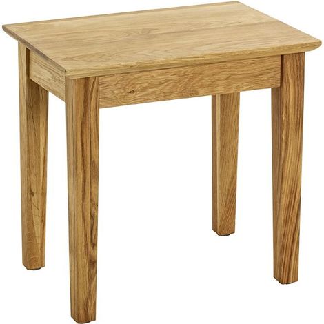 Table d'appoint en bois massif huilé coloris Chêne - Longueur 43 x Hauteur 42 x Profondeur 30 cm (1/5)