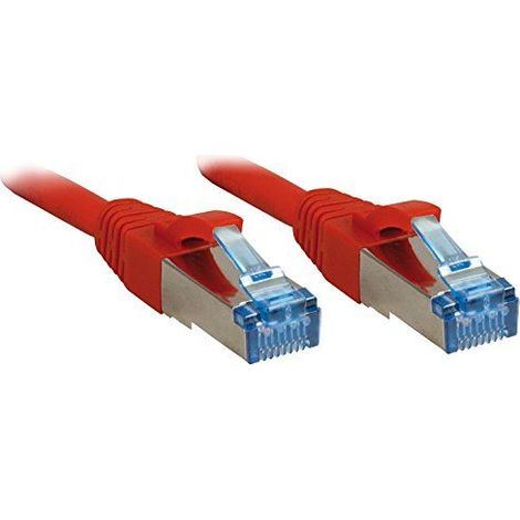 LINDY 47165 RJ45 Netzwerkkabel, Patchkabel CAT 6a S/FTP 3.00 m Rot 1 St. (1/2)