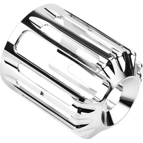 Cache filtre à huile moto alliage aluminium CNC usiné chromé compatible toutes motos 1pc (1/5)