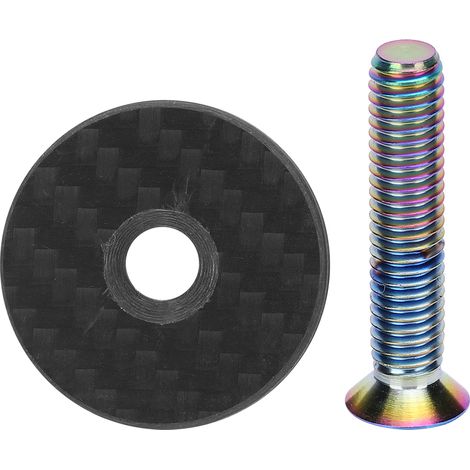 Capuchon de direction en fibre de carbone pour vélo de montagne, boulons OD2, couvercle supérieur de fourche 28.6mm (1/5)
