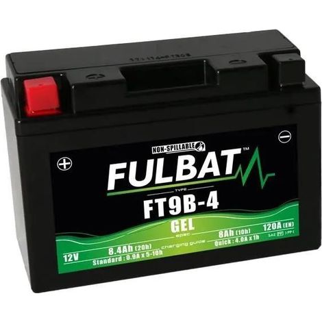 Batteria Gel Fulbat FTZ10S GEL 12V Nera Bianca Moto