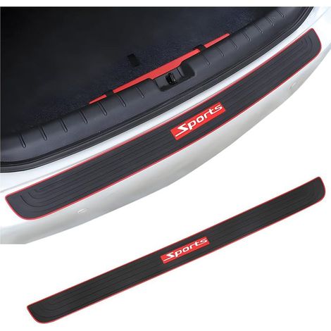 Protection de pare-chocs arrière pour voiture, universelle, en caoutchouc noir anti-rayures et antidérapante, compatible avec la plupart des voitures, accessoire extérieur rouge