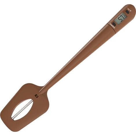 Spatule, spatule thermomètre, thermomètre de cuisson en silicone alimentaire et acier inoxydable, grattoir pour viande, sirop, sauce au chocolat, confiseries, (1/5)