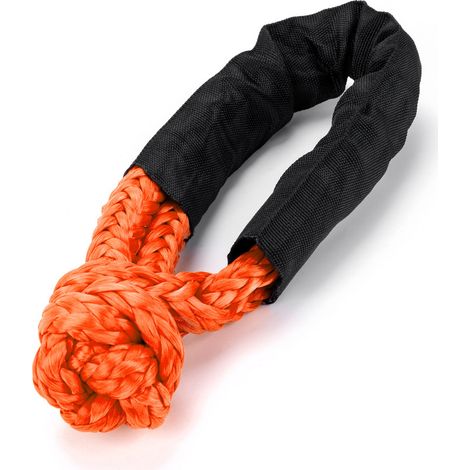 Accessoires de modification automobile : corde de remorquage à manille souple 17 tonnes, peut remplacer la corde à nœud de crochet de remorquage en acier au carbone - voir détails - orange (1 pièce)