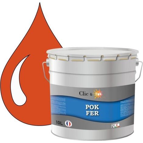 Peinture - POK - Glycérophtalique - 10L - RAL 2010 - Antirouille Métaux Ferreux (1/4)