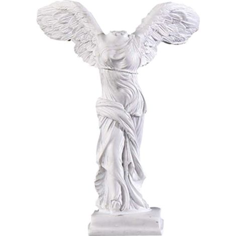 Statue de la Victoire ailée Samothrace en résine, décoration de bureau et maison, sculpture grecque blanche, taille S