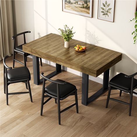Homevive Mesa de Comedor Extensible 160-200 cm para 8 Comensales (1/5)
