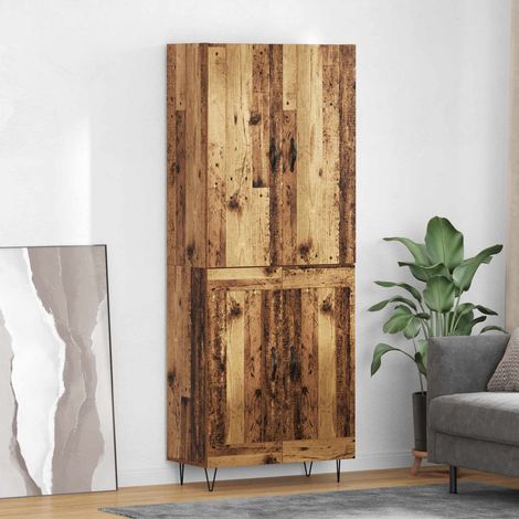 Highboard 2 pcs Altholz Holzwerkstoff
