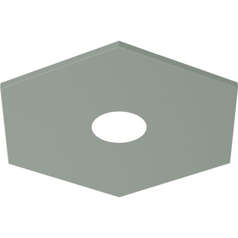 LUMICOM  RIVER HEX Plafoniera, 1x GX53, max 8W, metallo, verde iceberg, 25x25cm