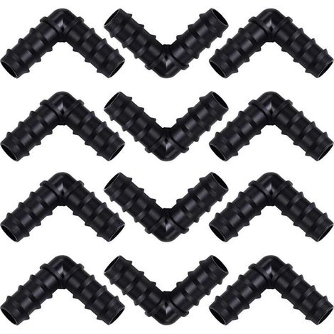Raccord de tuyau pour système d'irrigation de 16 mm (coude), 20 pièces (1/4)