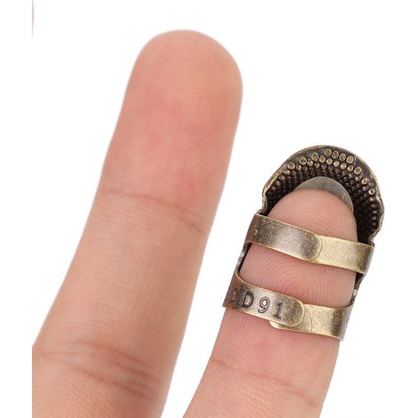 Dé à Coudre Vintage en Cuivre pour Couture et Quilting DIY, Protection du Pouce Taille S (1/5)