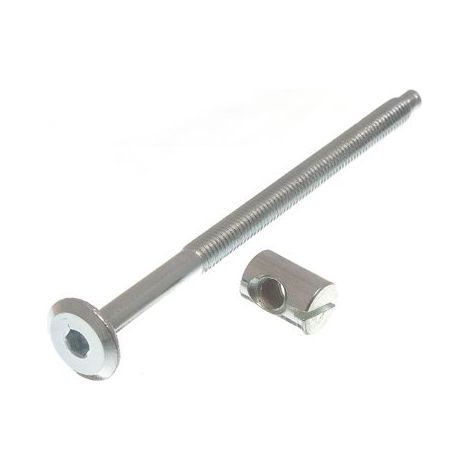 Lot de 4 écrous à barillet 14 mm et boulons M100 mm – Kit d'assemblage pour lit de bébé (1/2)