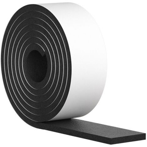Adhesive Rubber Foam Weatherstrip for Doors and Windows, 50mm Wide x 3mm Thick x 5m Long, Anti-Collision Sound Insulation, Black (1/5)