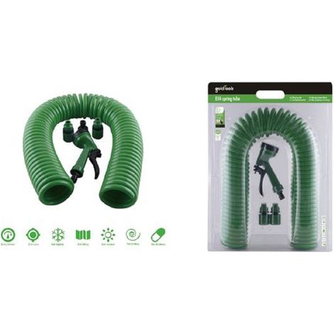 Kaela - Tubo Flessibile Spirale Molla 15mt Con Pistola Innaffiare Giardino Pompa 57519 - (1/2)