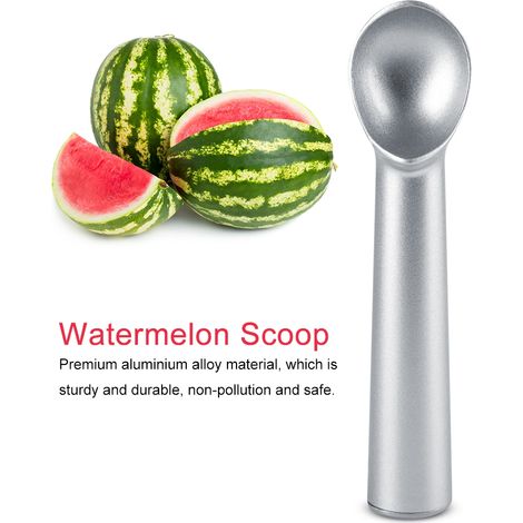 Cuillère à glace en alliage d'aluminium antiadhésif pour boules de pastèque (argent) (1/5)