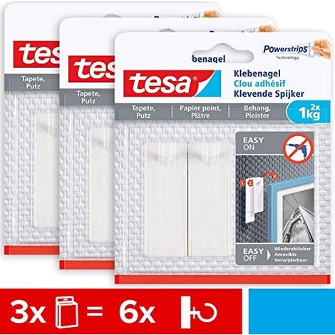 Tesa Clavo adhesivo transparente para fijación decorativa