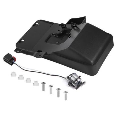 BUNTHAUS Support de support de plaque d'immatriculation arrière avec lumière pour Jeep Wrangler JK 07‑16